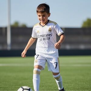 FIFA Real Madrid White Soccer Jersey and Shorts Set
